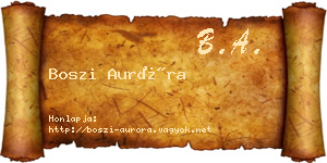 Boszi Auróra névjegykártya